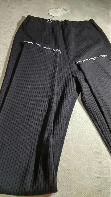 키드 블루 코코울 블랙 레깅스 밑단 프릴