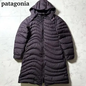 patagonia 롱 다운 코트 입고 벗기 후드 S 퍼플