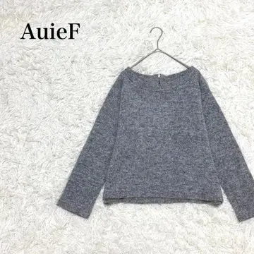 AuieF 아위이에프 긴팔 니트 스웨터 울 백 지퍼