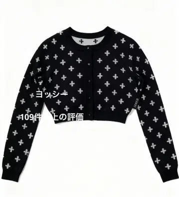 SMFK 코트 스웨터 니트 꽃무늬 긴팔 상의