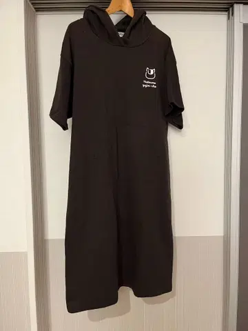 여름 인형 후드 부착 브라운 드레스