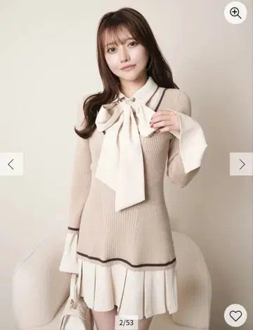 립 서비스 셔츠 도킹 플리츠 원피스