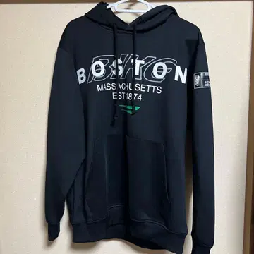 BIKE 보스턴 프린트 후드티 S 사이즈 블랙