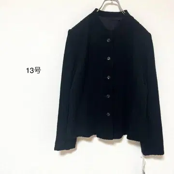 노카라 블랙 자켓 포멀 심플 큰 사이즈 어깨 패드 13호