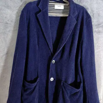 인헤릿 자켓 타월 원단 네이비 파일 원단 L