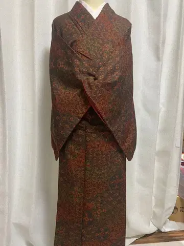 앤티크 기모노 코몬 (깊이 있는 적갈색)