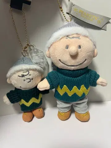 USJ 한정판 찰리 브라운 봉제 인형 마스코트 키체인 세트