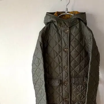 Beaver 영국제 비버 퀼팅 코트 34 후디