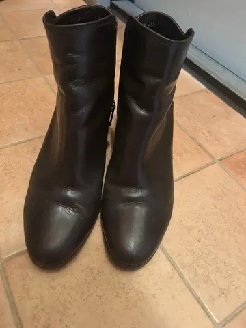 매킨토시 지퍼 부츠 중간 힐