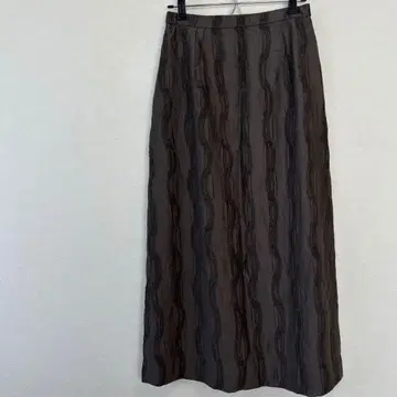 그레이 스트라이프 하이웨스트 타이트 스커트