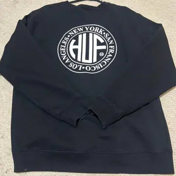 HUF 블랙 맨투맨 L