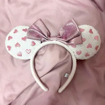 디즈니 미니 마우스풍 하트 무늬 머리띠