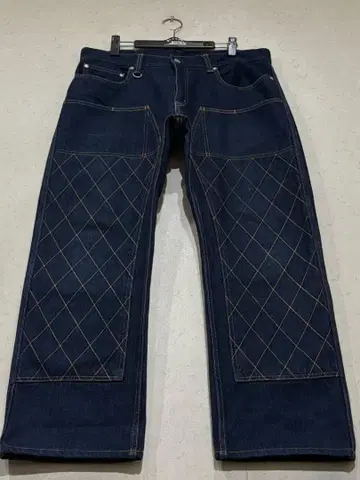 코지마 진스 KOJIMA GENES 더블니 데님 팬츠 다크 네이비 일본제