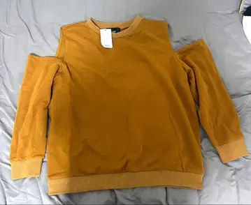 시어 플로우 오프숄더 후드티 상의