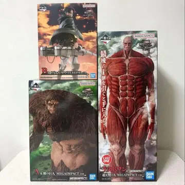 제일복권 진격의 거인 리바이 짐승의 거인 초 대형 거인 피규어 3개 세트