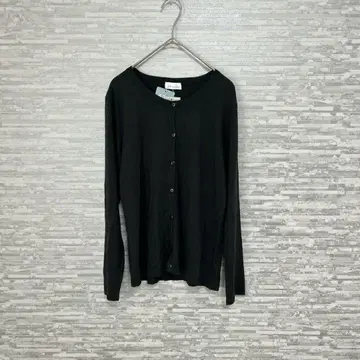 아마빌리타 실크 캐시미어 혼방 크루넥 가디건 블랙 새상품 택 포함