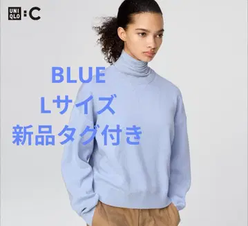 스무스 코튼 크루넥 스웨터 BLUE L 사이즈