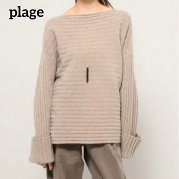 plage 플라주 울 캐시미어 니트 풀오버 와이드 리브