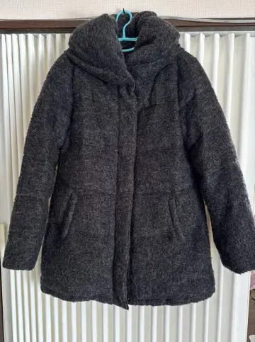 CLOCHE 크로셰 모헤어 다운 코트 그레이