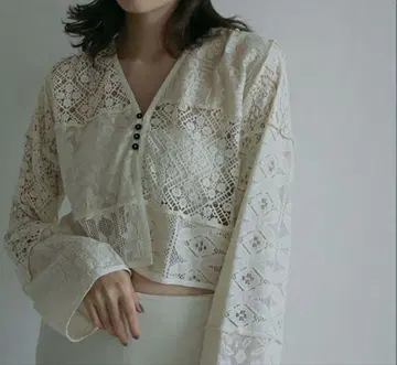 안느크 패치워크 레이스 가디건