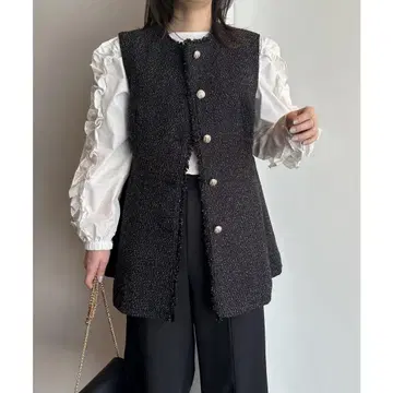 라난 트위드 베스트 지레 포멀 세레모니 의류 졸업식 시치고산