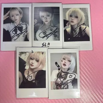 스컬 폴라로이드 친필 사인 5매