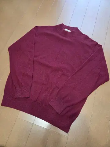 캐시미어 100% 하이넥 일본제 보르도