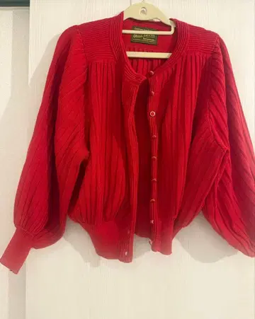 BELLEVINTAGE 벌룬 슬리브 가디건