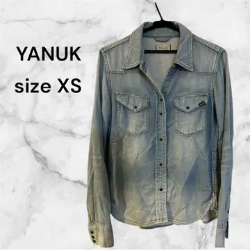 YANUK 야누크 데님 긴팔 셔츠 바지 셔츠 XS 웨스턴