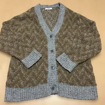 저널 스탠다드 리룸 브라운 그레이 뜨개질 가디건