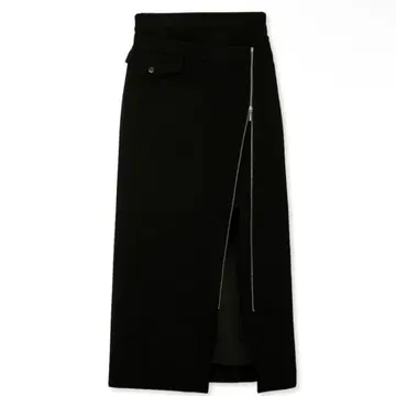 스나이델 프론트 지퍼 타이트 스커트 숏 팬츠 S 블랙