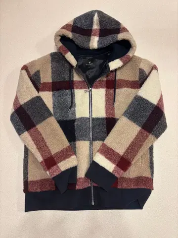 BLACK LABEL 체크 무늬 보아 후드티 L 사이즈