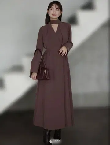 [ 새상품 ] anuans 더블 새틴 클래시컬 원피스