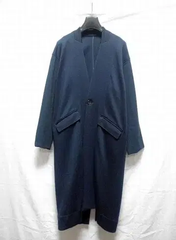 MACPHEE 맥피 텐셀 더블 크로스 노카라 코트