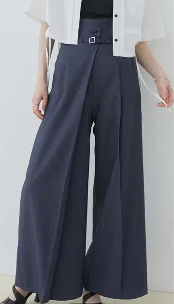 유나이티드 도쿄 HAKAMA 랩 와이드 팬츠 블루