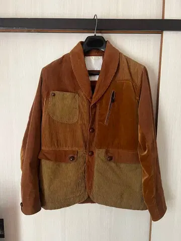 white mountaineering 코듀로이 헌팅 자켓