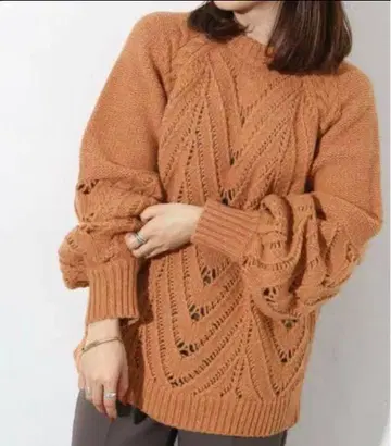 [ 새상품급 ] CLANE 오픈워크 케이블 니트 울 루즈핏