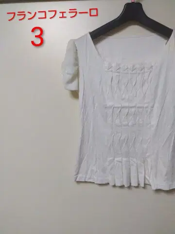 프랑코페라로 화이트 반팔 셔츠 사이즈 3