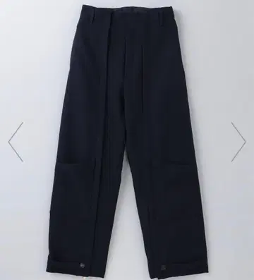 6 ROKU 울 디자인 팬츠 네이비