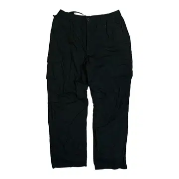 보아 안감 카고 팬츠 초와이드 실루엣 밀리터리 사이버 테크 블랙 3L