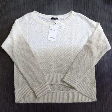 INDIVI 시스루 니트 38/M 화이트