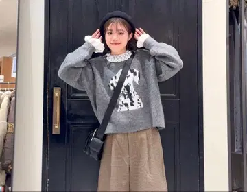 [택 포함 미사용] niko and - 모듬 옷깃 레이어드 블라우스