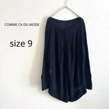 [ COMME CA DU MODE ] 가디건 네이비 겉옷 시스루 짜임