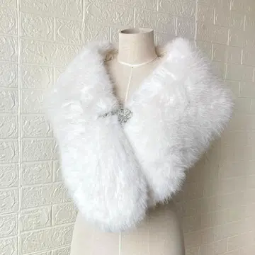 성인식 기모노 숄 촬영용 퍼 후리소데용 피로연 결혼식 기모노용 럭셔리