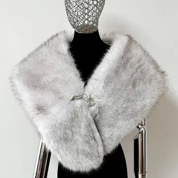 성인식 기모노 숄 촬영용 퍼 후리소데용 피로연 결혼식 기모노용 럭셔리