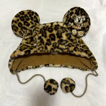 디즈니 미니 레오파드 무늬 팬캡