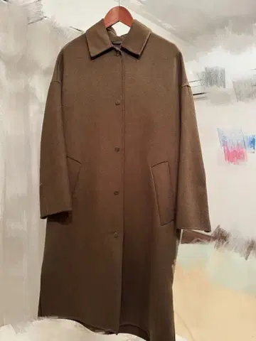 ZARA 올리브 그린 롱 코트 단추식