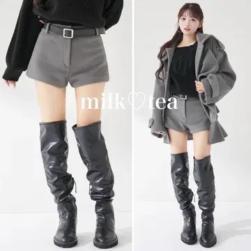 택 포함 새상품 다리치 멜톤 미들 숏팬츠 그레이 S 사이즈