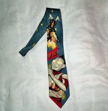 초 레어 극희소품 아트 워크 디자인 울트라맨 넥타이