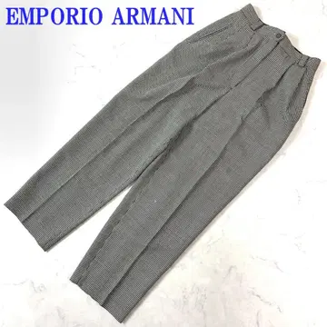 엠포리오 아르마니 슬랙스 하운드투스 블랙 화이트 40 C4689